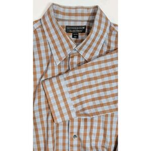 Cutter & Buck Long Sleeve Button Down Shirt Size XXL Brown Gray‎ Long Sleeves
